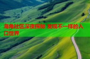 海角社区深夜探秘 发现不一样的入口世界